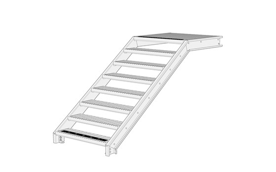 Enkeltløbstrapper variant 3