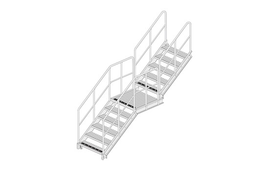 Repos, afstigning ligefrem